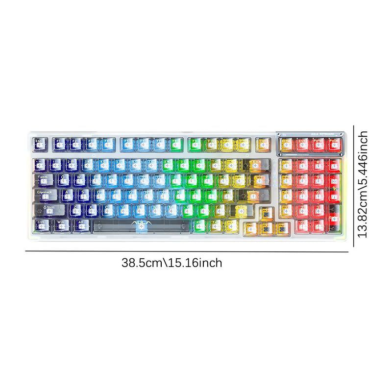 Wireless Gaming Keyboard, RGB Backlight Gaming Keyboard, Rechargeable Wireless Keyboard for Home Office, Gaming Accessories for Boys & Girls as Gift