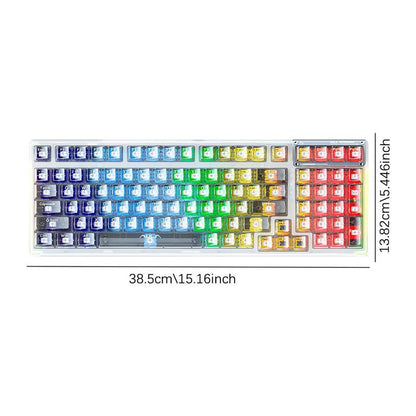 Wireless Gaming Keyboard, RGB Backlight Gaming Keyboard, Rechargeable Wireless Keyboard for Home Office, Gaming Accessories for Boys & Girls as Gift