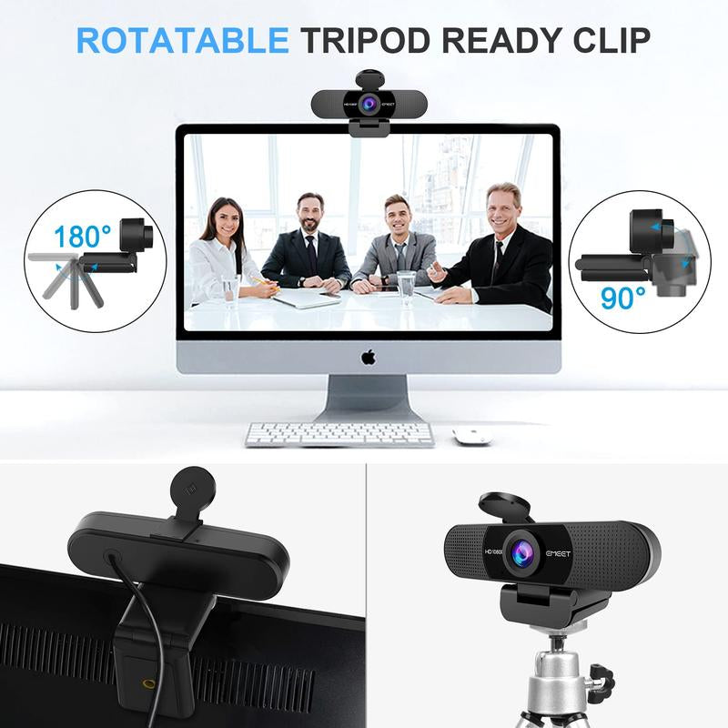 4K/2K/1080P Full HD Webcam EMEET C960 Gaming for Switch 2 Camera, Streaming for Creator, USB Web Camera PC Mini Camera W/ Microphones 90 Degree Angle, Streaming & Gaming Camera, Dealsforyoudays