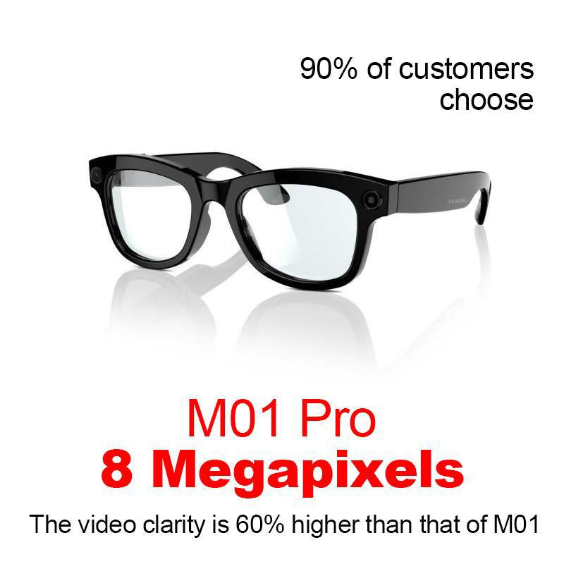 M01 Intelligent Camera and Video Glasses, Built-In High-Definition Camera, Equipped with Surround Sound Headphones and Speakers,And Have Smart Polarized Lenses That Block Blue Light. They Are Suitable for Daily Activities Such Work and Driving.