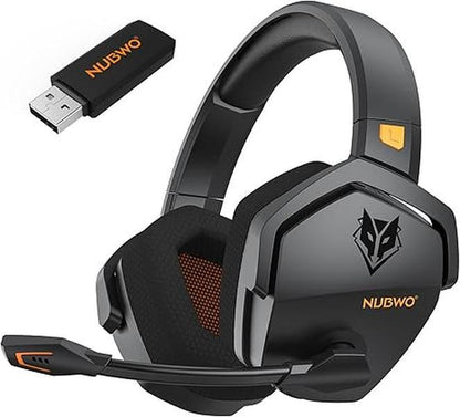 NUBWO G06 Wireless Gaming Headset – 23Ms Low Latency Audio,50Mm Stereo Sound, Noise-Canceling Mic, 100Hrs Battery – Works on PS5, PC, Mobile (Not Xbox)