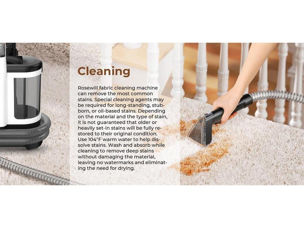Rosewill Multi-Purpose Portable Carpet and Upholstery Cleaner, Powerful Suction10 Kpa Spot Cleaner ,Car and Auto Detailer, Stain/Spot Remover; Versatile Use: Carpet, Sofa, Pet Hair Use