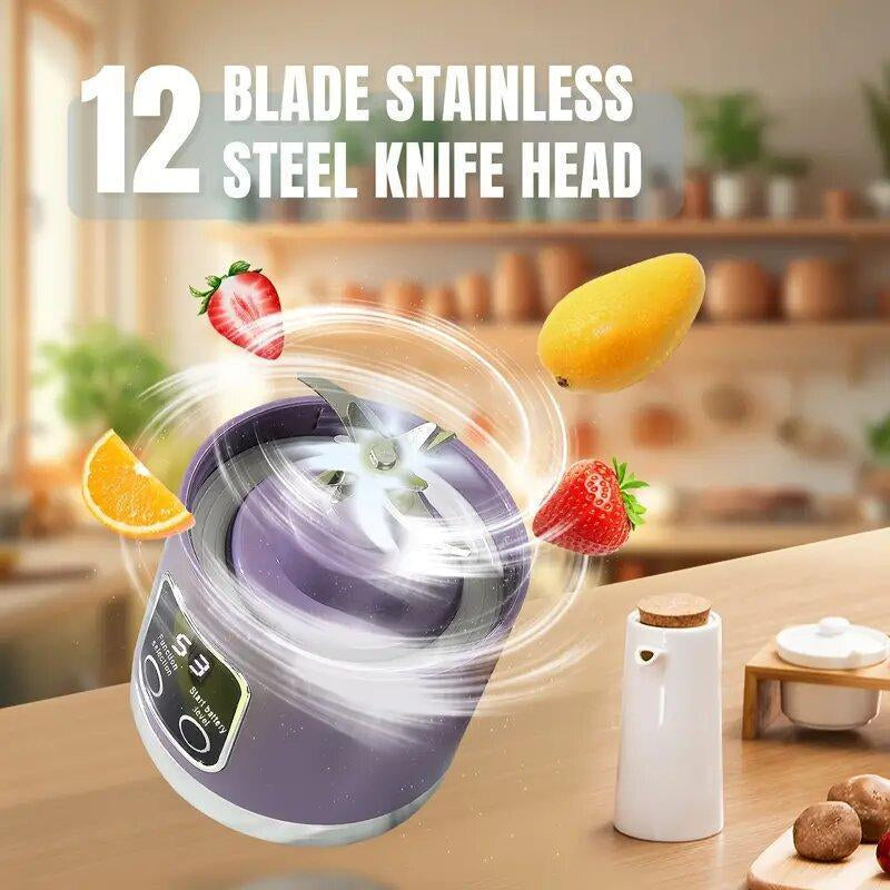 Ultimate Portable Blender! USB Rechargeable & Compact for Smoothies On-The-Go - Perfect Travel, Back to School & Gym! Leak Proof Design, Makes Shakes & Baby Food in Seconds Cup Juicer Rechargeable Mini Blender Vegetable