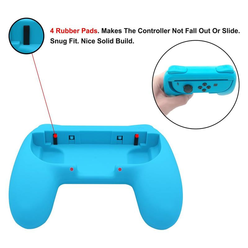 FASTSNAIL 4 Pack Grips Kit for Nintendo Switch Joy Con, Gaming Accessories for Nintendo Switch Joy Con Controller with 12 Thumb Grip, Game Peripherals Gaming Stuff