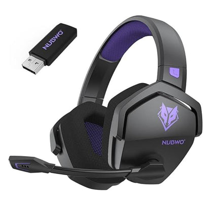 NUBWO G06 Wireless Gaming Headset – 23Ms Low Latency Audio,50Mm Stereo Sound, Noise-Canceling Mic, 100Hrs Battery – Works on PS5, PC, Mobile (Not Xbox)