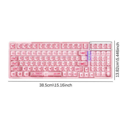 Wireless Gaming Keyboard, RGB Backlight Gaming Keyboard, Rechargeable Wireless Keyboard for Home Office, Gaming Accessories for Boys & Girls as Gift