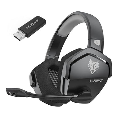 NUBWO G06 Wireless Gaming Headset – 23Ms Low Latency Audio,50Mm Stereo Sound, Noise-Canceling Mic, 100Hrs Battery – Works on PS5, PC, Mobile (Not Xbox)
