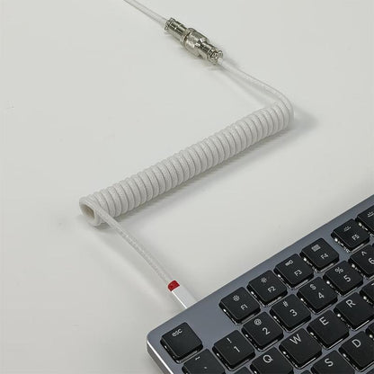 Braid Mechanical Keyboard Cable, 1 Count Plug-And-Play Gaming Keyboard USB Coiled Cable, Computer & Laptop Accessories