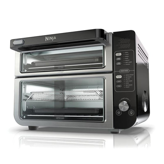 Ninja DCT401CO 14-In-1 Double Oven with Flexdoor - Countertop Dual Ovens for Quick Snacks & Full Course Meals with Smart Finish Technology