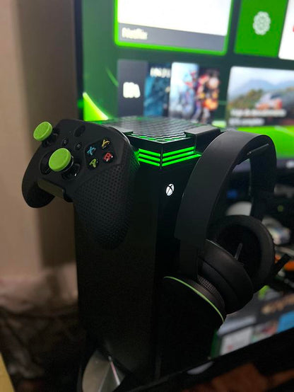 Cooling Fan for Xbox Series X with RGB Light Strip & 3 Detachable Hooks, Wiilkac 4 in 1 Top Fan Cooling System with Built-In Dust Filter, 3 Level Adjustable Speed Fan Cooler & Independent Fan Switch Accessories Console Smartphone
