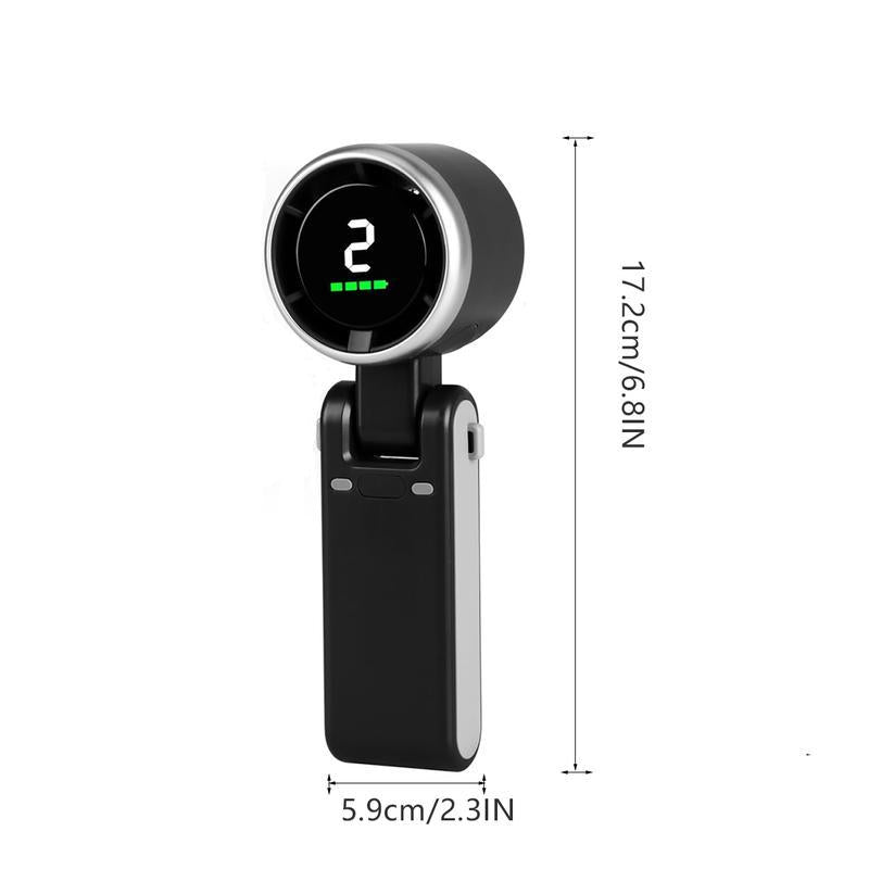 Portable Handheld Turbo Fan, 5 Gear Wind,4000Mah Battery Operated, up to 10 Working Hours, 3 in 1 Hand Fan Rechargeable with Air Turbo Tech Cooling Fan for Outdoor Activities, Travel, Working Fathersdaygift