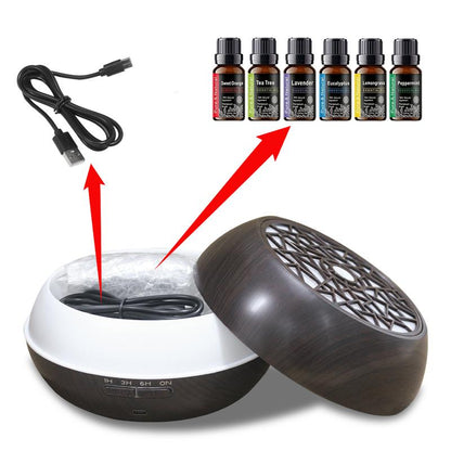 550Ml Smart Diffuser with 6 Oils App Remote, Custom Timer & RGB Lighting for Modern Home Decor Air Purifier Essential Oil Aroma Diffuser D Is Ff User Aroma Diffuser Humidifier Aromatherapy Oil Wood Grain Design round Household