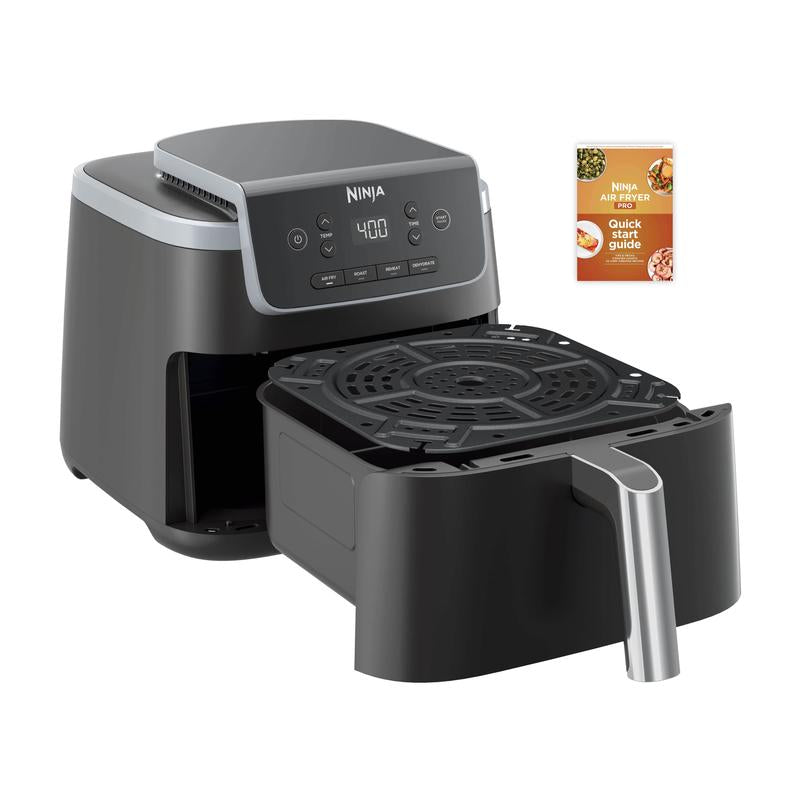 Ninja Air Fryer Pro AF141 Electric Kitchen Appliances for Fried Foods Space Saver Crunchy Easy Clean Cooking Smokeless Indoor Grill Grill and Griddle